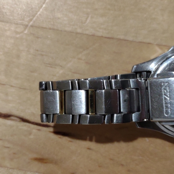 Citizen Eco-Drive silver with gold and rhinestone accents - Picture 10 of 16